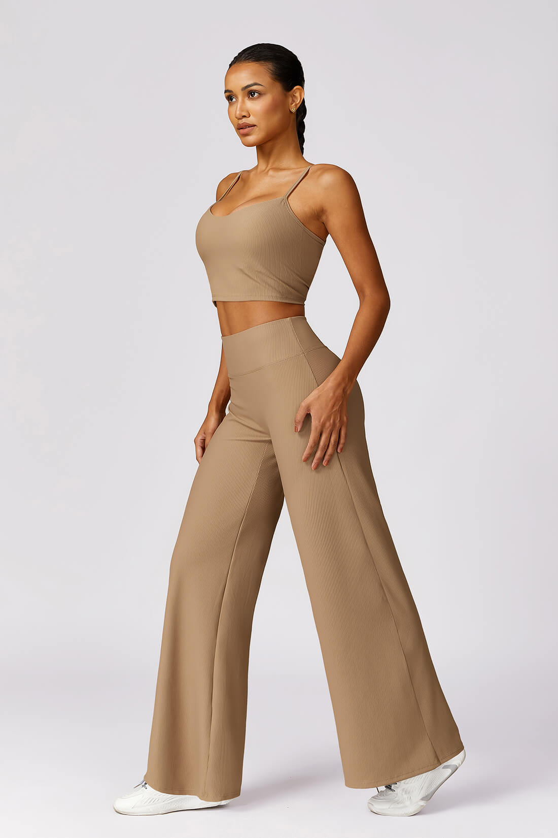 Spaghetti Strap Backless Flared Leg Set