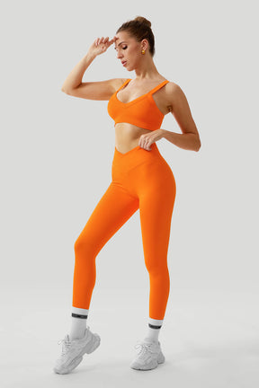 V Waist Legging Threaded Spaghetti Strap Sport Suit