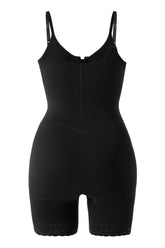 Zipper Seamed Shapewear Romper