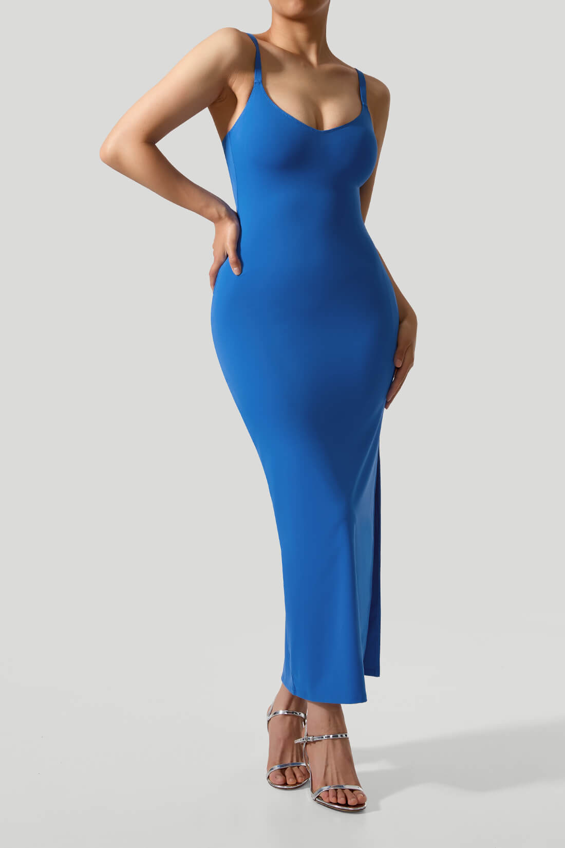 Sexy Backless Crossed Strappy Dress With Built-In Shapewear