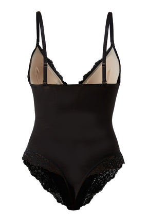 Lace Deep-V Shapewear Bodysuits