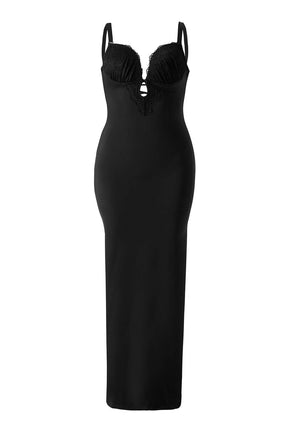 Lace Push Up Maxi Dress With Built-in Shapewear