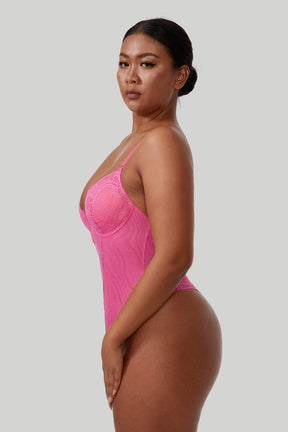 Lace Deep-V Shapewear Bodysuits