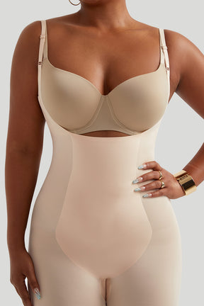 Open Bust Shapewear Romper