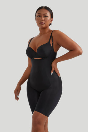 Open Bust Shapewear Romper