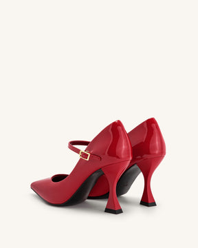 Thalina Escarpins en Cuir Verni - Rouge