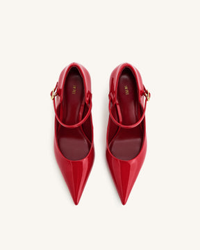 Thalina Escarpins en Cuir Verni - Rouge