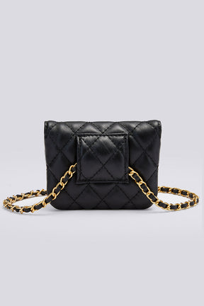 Gold Mini Square Flap Bag