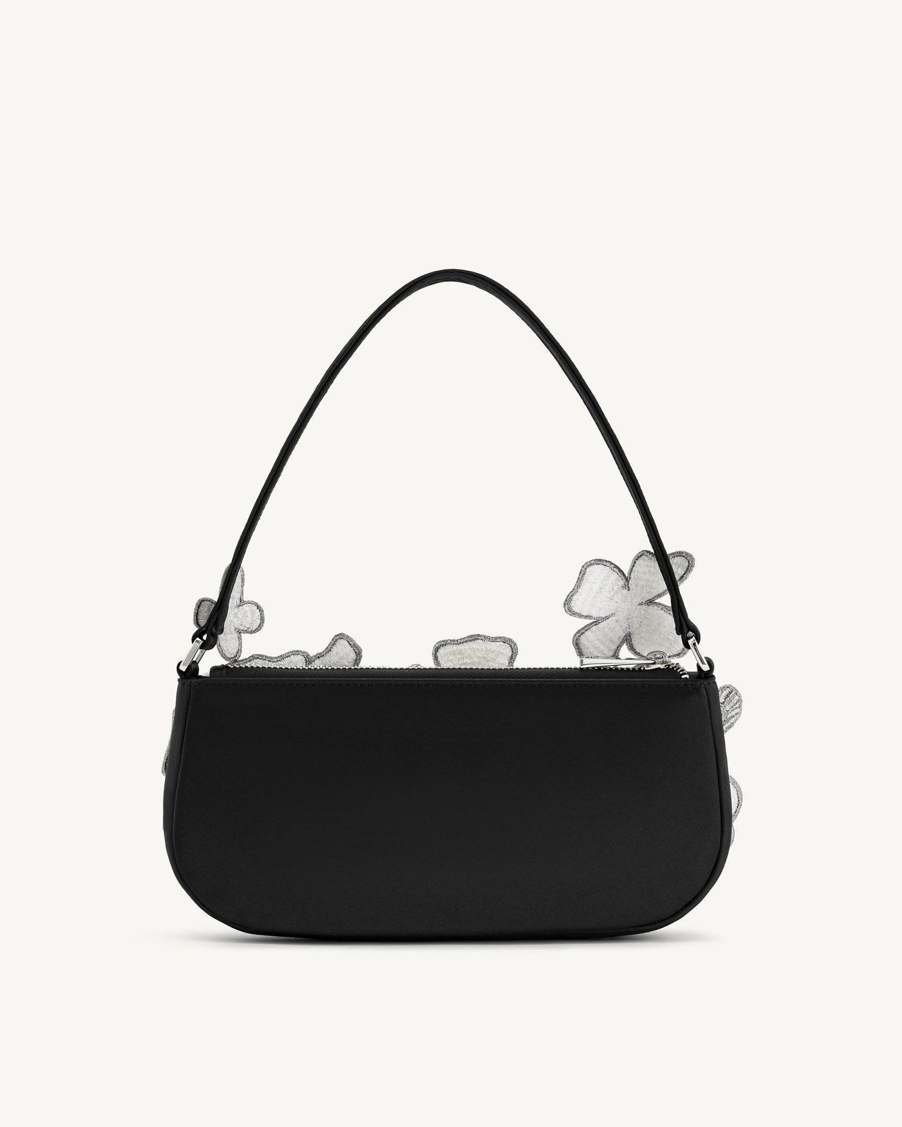 Leona Sac d'Épaule Orné de Perles - Noir