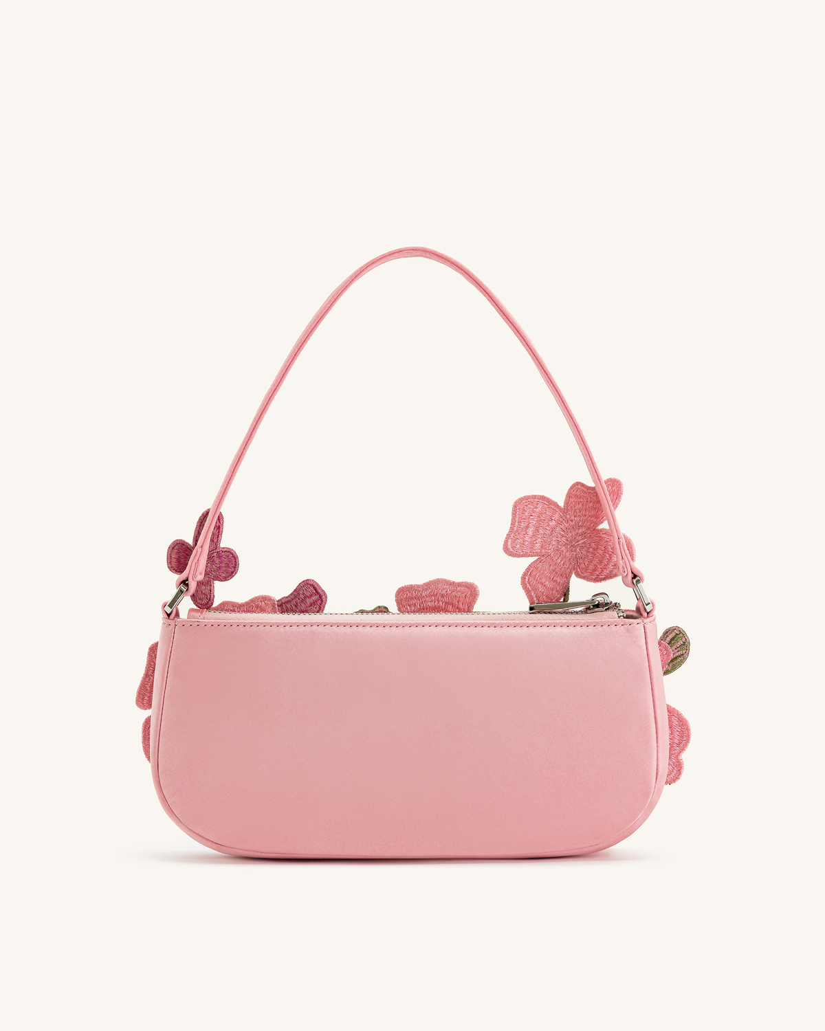 Leona Sac d'Épaule Orné de Perles - Rose