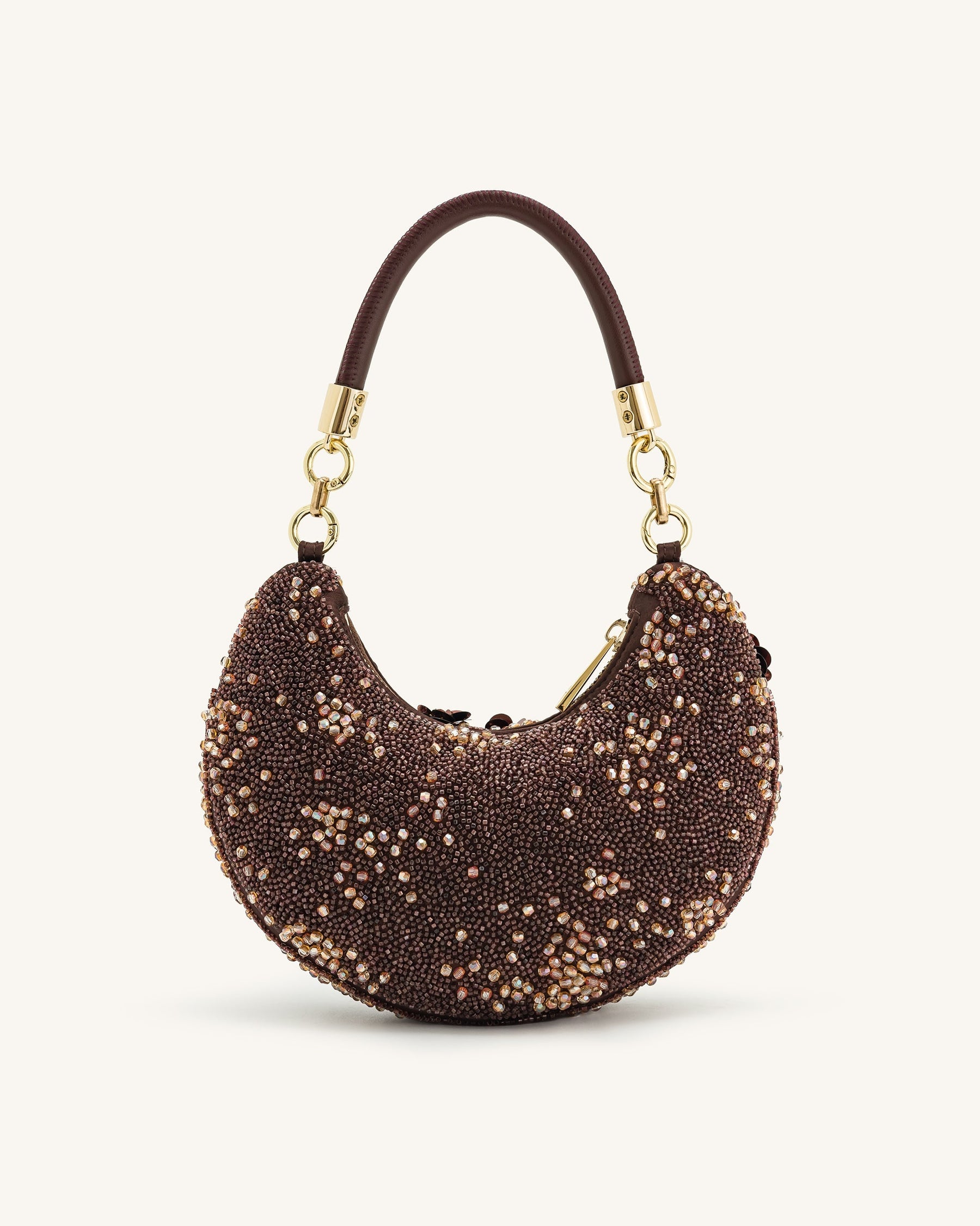 Livia Sac Hobo Floral Perlé - Marron