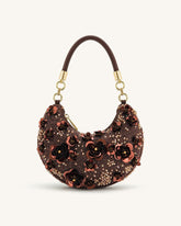 Livia Sac Hobo Floral Perlé - Marron