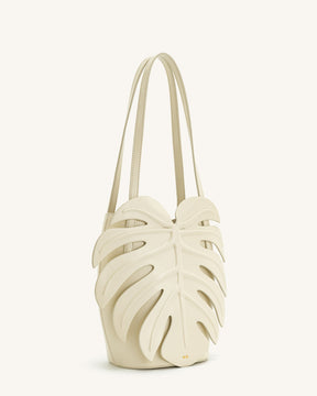 Sac à bandoulière forme feuille Cecelia - Blanc