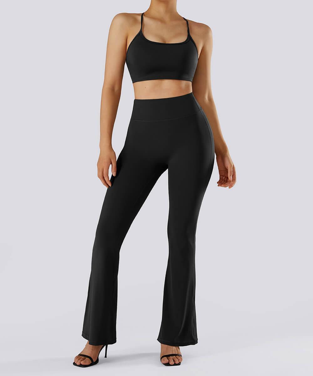 Butt Shaping Flared Seamed Legging Set