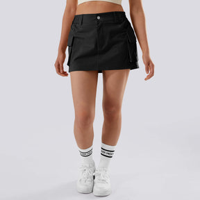 Flap Pocket Cargo Short Skirt