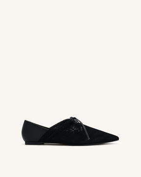 Ballerines plates en filet Reilly - Noir