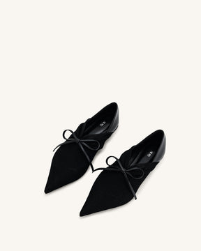 Ballerines plates en filet Reilly - Noir