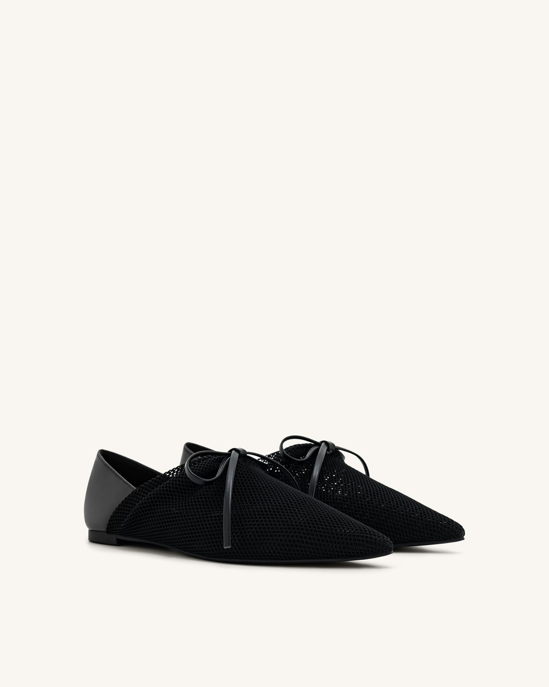 Ballerines plates en filet Reilly - Noir