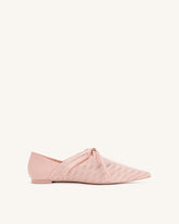 Ballerines plates en filet Reilly - Beige rose