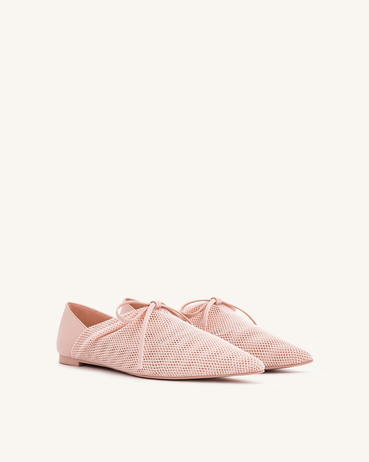 Ballerines plates en filet Reilly - Beige rose