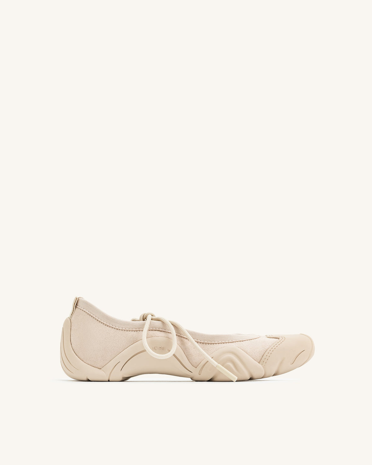 Baskets Ballerines à Lacets Caitlin - Beige