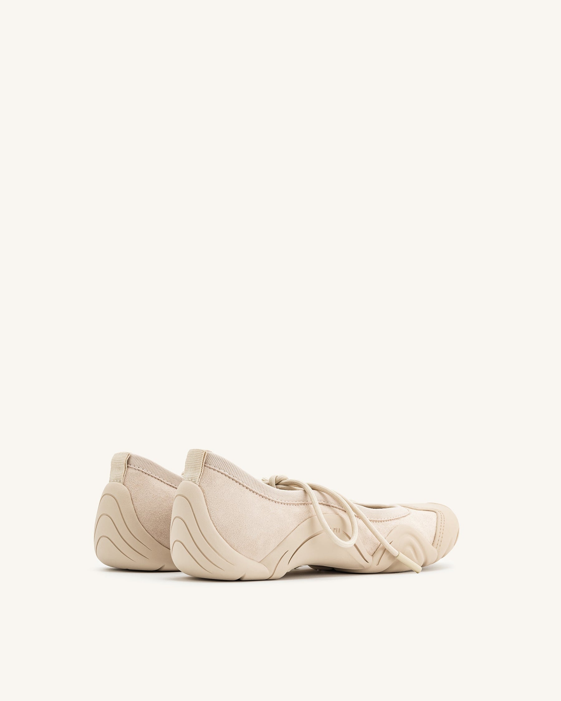 Baskets Ballerines à Lacets Caitlin - Beige