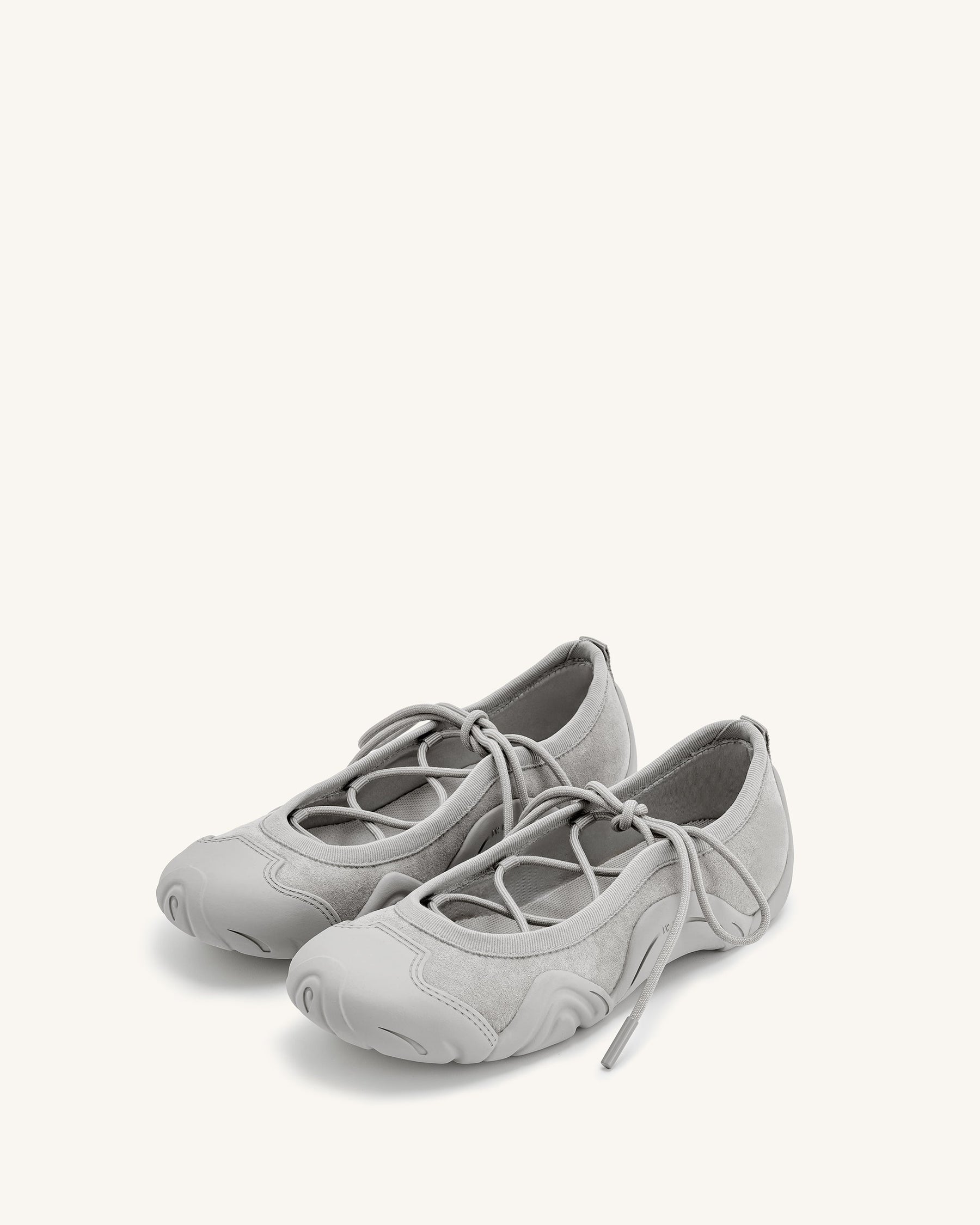 Baskets Ballerines à Lacets Caitlin - Gris