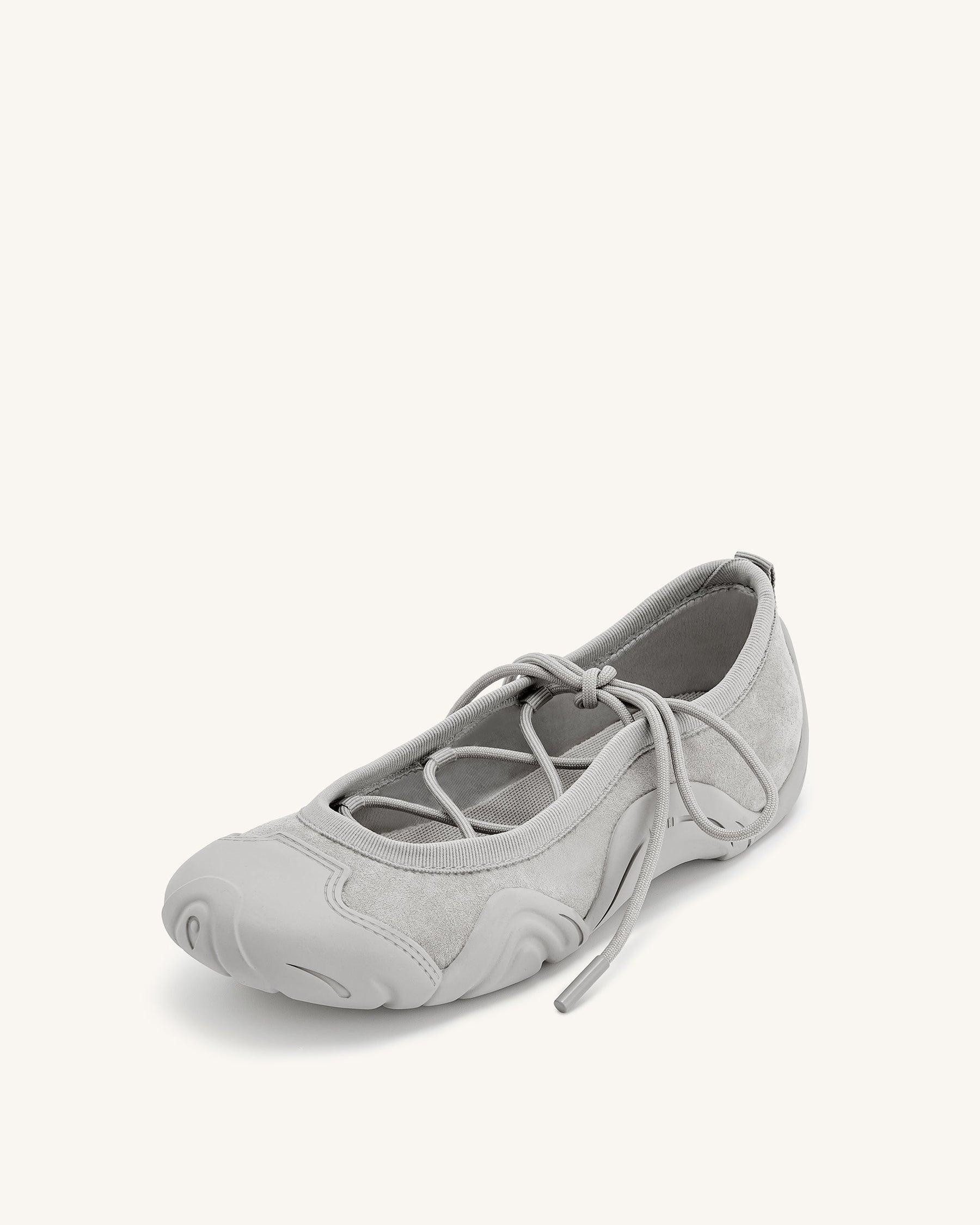 Baskets Ballerines à Lacets Caitlin - Gris