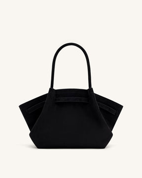 Sac fourre-tout moyen en similicuir suédé Hana - Noir