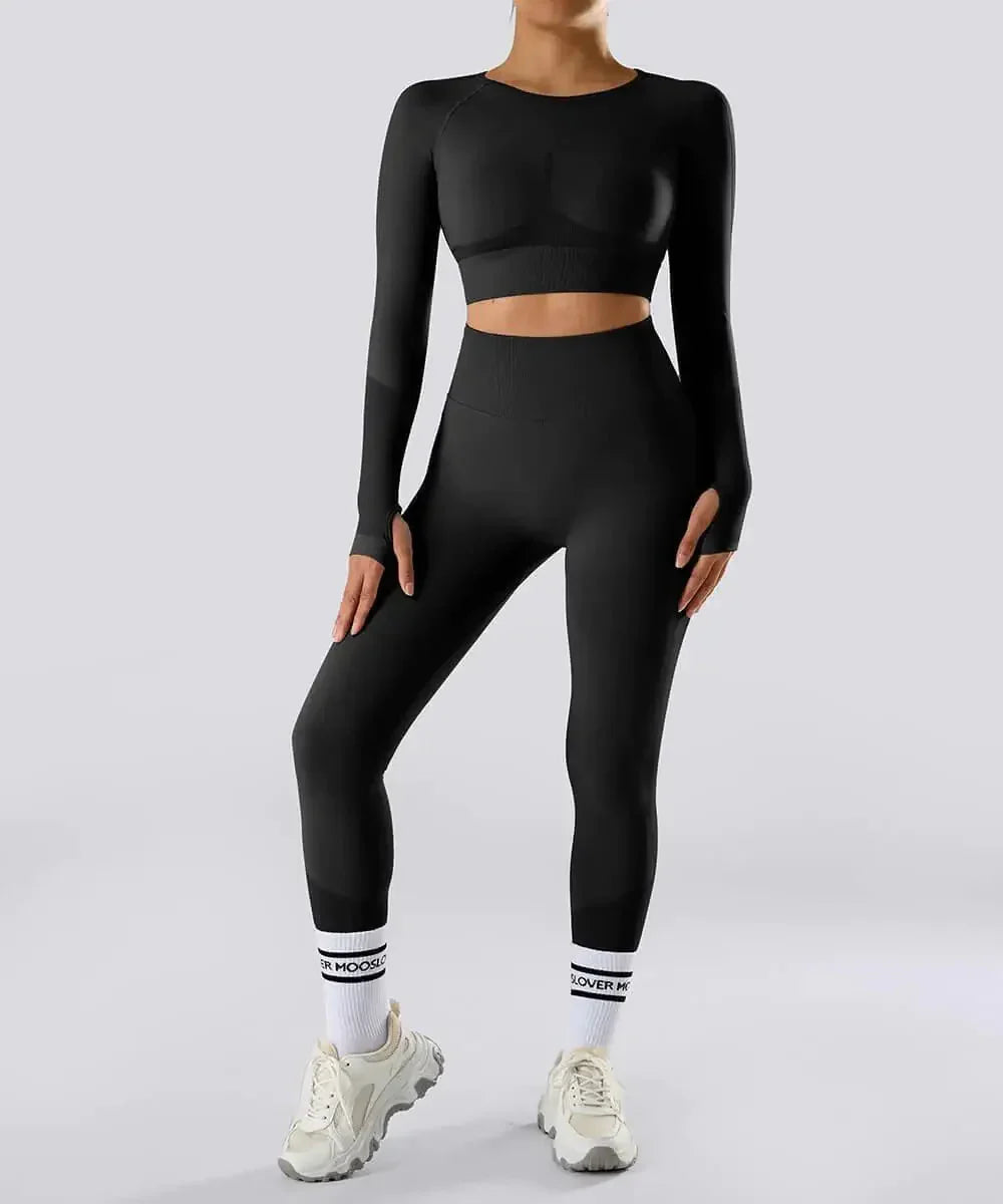 Long Sleeves Seamless Sport Suits