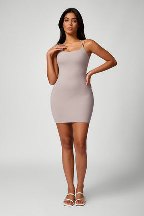 Back Crossover Mini Bodycon Dress