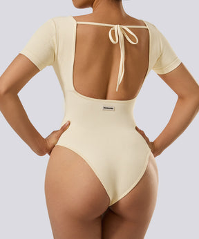 Openback Tummy Control Strap Bodysuit