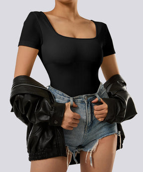 Openback Tummy Control Strap Bodysuit