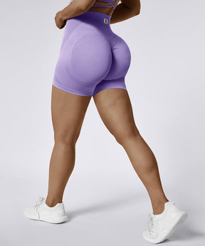 Solid Color High Waist Butt Lift Seamless Short