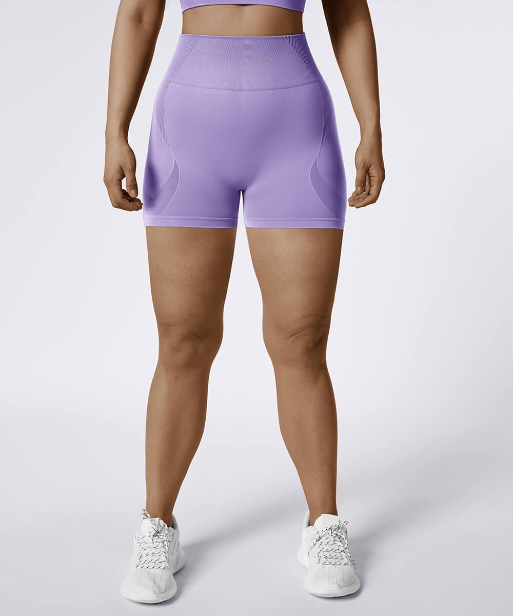 Solid Color High Waist Butt Lift Seamless Short