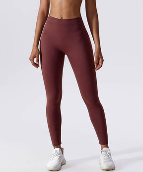 Solid V Back Butt Lift Seamed Legging