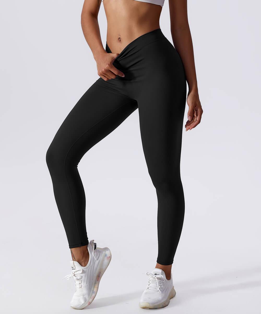 Solid V Back Butt Lift Seamed Legging