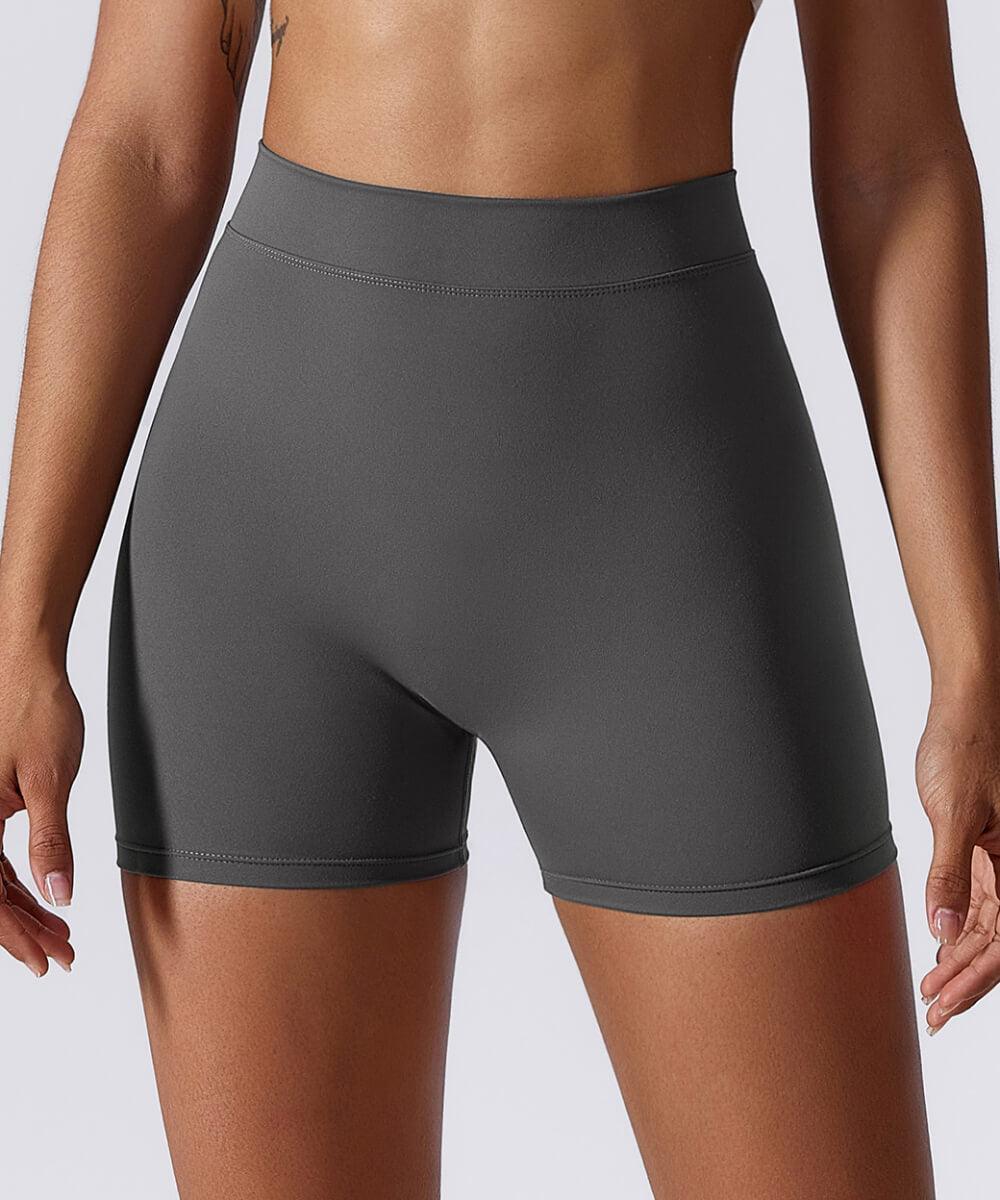 Solid V Back Butt Lift Seamed Short