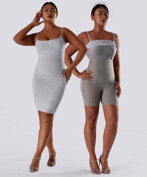 Spaghetti Strap Bodycon Dress With Built in Shapewear