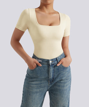 Square Neck Tummy Control Bodysuit