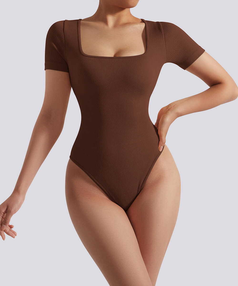 Square Neck Tummy Control Bodysuit