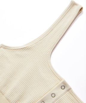 Thread Press Button Tummy Control Bodysuit