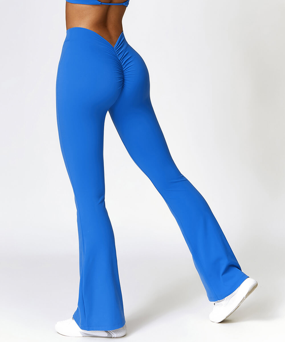 V Back Flared Seamed Legging