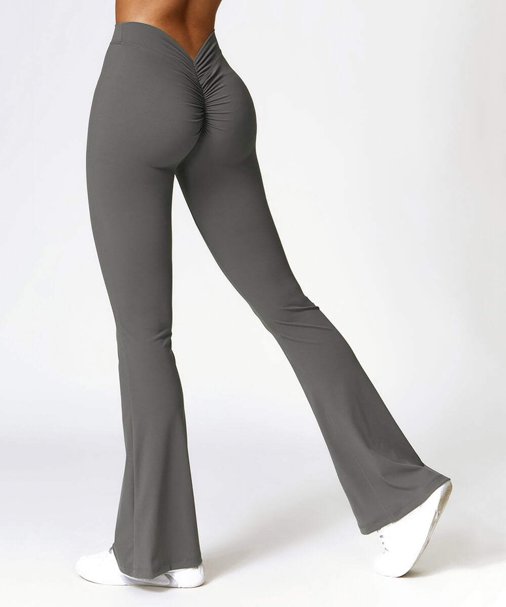 V Back Flared Seamed Legging