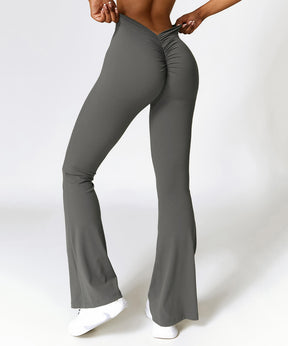 V Back Flared Seamed Legging