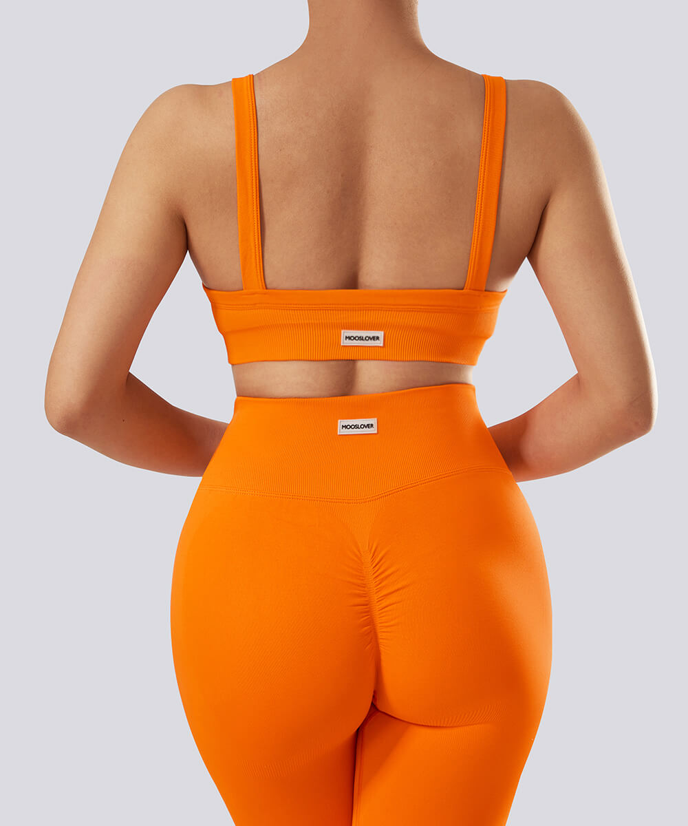 V Waist Legging Threaded Spaghetti Strap Sport Suit