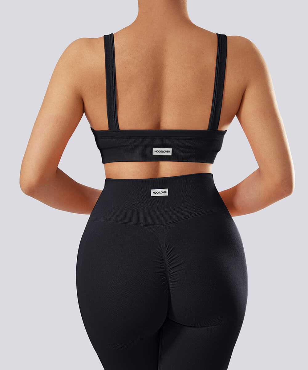 V Waist Legging Threaded Spaghetti Strap Sport Suit