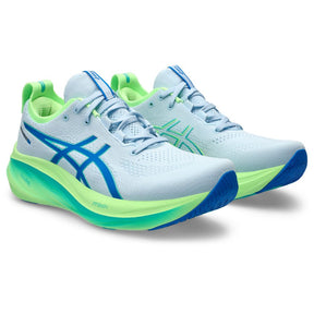 Gel-Nimbus 26 Lite-show - Masculino - Cinza Com Verde E Azul