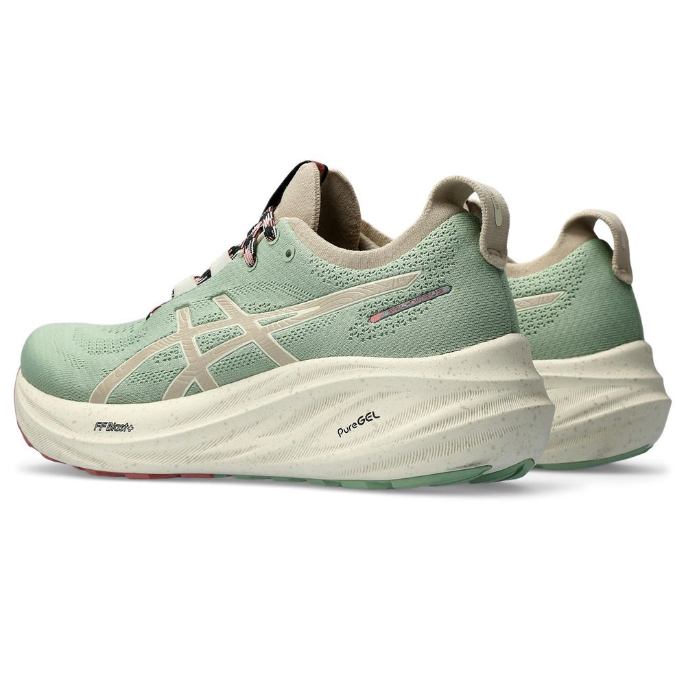 Gel-Nimbus 26 TR - Feminino - Verde Com Creme E Laranja