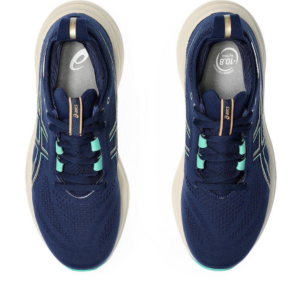 Gel-Nimbus 26 - Feminino - Azul Marinho Com Creme E Verde